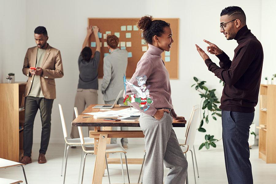 People Talking in Office People Talking in Office
