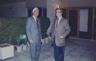 ولقاء مع الرئيس السوري الأسبق أمين الحافظ في بغداد عام 1989 ولقاء مع الرئيس السوري الأسبق أمين الحافظ في بغداد عام 1989
